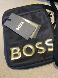 Original BOSS Tasche Crossbody Schwarz gold Neu mit Etikett LP99€ - Bild 1 von 16