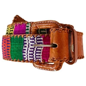 Womens Belt Colorful XS/S Woven Boho Colorful Embossed Vegan Leather - Picture 1 of 8