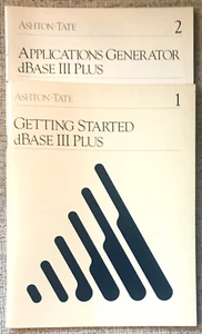 ASHTON-TATE " GETTING STARTED IN DBASE III+ " APPLICATIONS GENERATOR" 2 VOLS PB - Picture 1 of 1