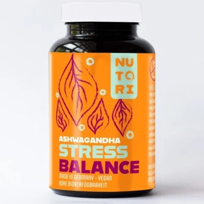 NUTORI Ashwagandha + Rosenwurz Kapseln - Rhodiola Rosea Extrakt - vegan - 100 % rein