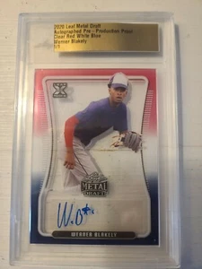 2020 Leaf Metal Draft WERNER BLAKELY red white blue 1/1 proof auto-Angels - Picture 1 of 1