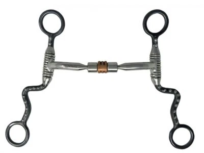 SHOWMAN PRODUCTS Showman Stainless Steel Snaffle Bit w/ Copper Roller Center