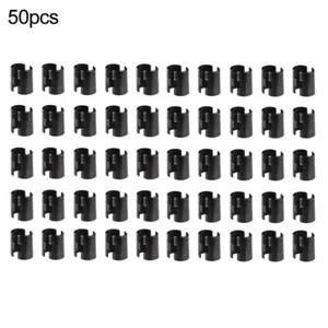 50-Packs Wire Shelf Clips Shelving Split Sleeves Lock Metal Rack Locking Plastic - Picture 1 of 12