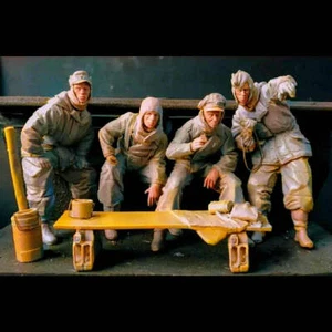1/16 4pcs Resin Model Kit German Soldiers Tank Crew WW2 Unpainted - Picture 1 of 2