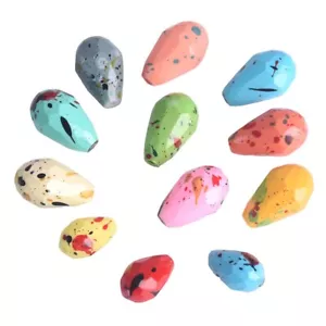 Spots Coated 12x8mm 15x10mm Teardrop Faceted Opaque Glass Loose Beads DIY Lot - Picture 1 of 18