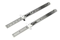 Details about   2pc 6" Double Sided Metal Steel Measuring Ruler SAE & METRIC Scale 1/2" Wide