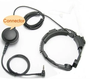 MICRÓFONO DE GARGANTA CON PTT GRANDE PARA RADIO MOTOROLA Y COBRA, POLICÍA SEGURIDAD ESTILO MILITAR - Imagen 1 de 1