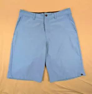 Quiksilver Shorts 32 Men's Blue Amphibians Elastic Waistband Hybrid Surf - Picture 1 of 7