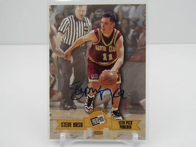 Steve Nash 1996 pase de prensa novato autógrafo automático - ¡redes!! Foto 1 de 2