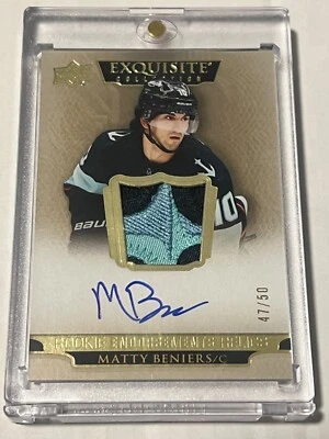 2022-23 Upper Deck The Cup Matty Beniers Exquisite Collection #/50 Kraken ANCHOR - Image 1 of 4