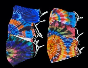 6X Máscara facial lavable de doble cara pm 2.5 filtro reutilizable EE. UU. tinte de lazo colorido - Imagen 1 de 2
