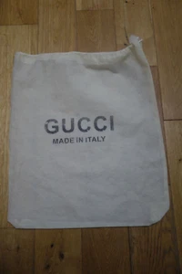 Gucci Dust Bag Beige Black Made In Italy Drawstring 50cm x 43cm - Picture 1 of 4