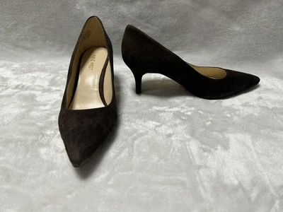  Nine West brown suede Pointed Toe Pump heels size 7.5 - Image 1 of 4