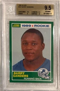 1989 Barry Sanders Score RC... BGS 9.5 Gem Mint mit 10 Sub - Bild 1 von 2