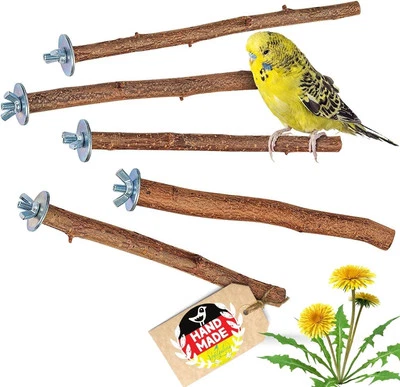 BESUCHE DEN VOGELGALERIA-STORE 5 herrliche Natur Sitzstangen für Vögel wie Wellensittich, Nymphensittich, K