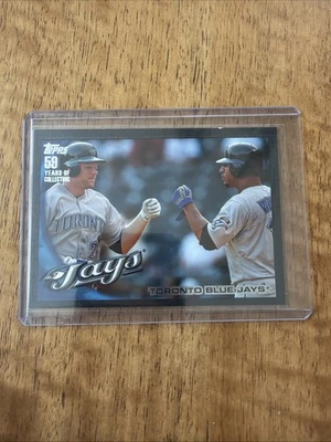 Tarjeta del equipo de béisbol 2010 Topps Toronto Blue Jays negra paralela 59 años 7/59! Foto 1 de 2