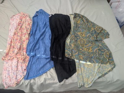 Lularoe Womens Bundle Of 4  Open Front 1/2 Sleeve Drape Cardigan 3M 1S - Image 1 of 4