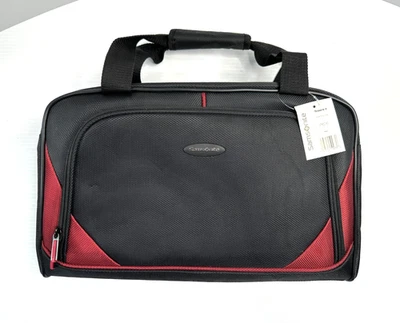 Samsonite Tessera II Boarding Travel Carry-On Bag, Black/Red, Adjustable Strap - Image 1 of 4