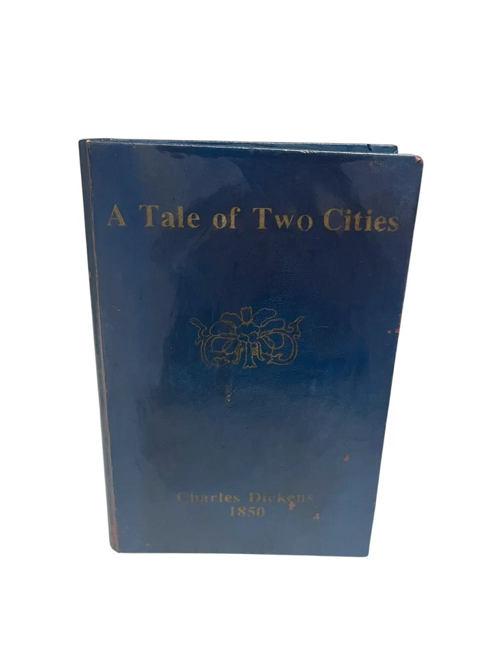 A Tale Of Two Cities Dickens Faux Wooden Book Box Decorative Vintage Wood - Image 1 of 4