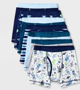 Paquete de 7 calzoncillos boxer Cat & Jack Space para niños talla XL (14) ropa interior - Imagen 1 de 5