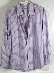 Camisa Robert Graham Hombre 43 17 Multicolor Cuadros Floral Puño Abatible Algodón XL - Imagen 1 de 9