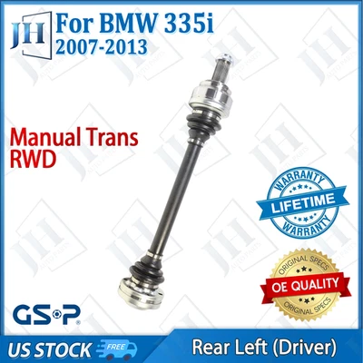 Eje CV conductor trasero izquierdo original para BMW 335i 135i 335is 2007-13 tracción trasera manual Foto 1 de 4