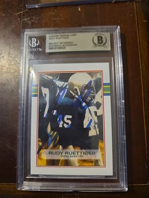 Rudy Ruettiger Auto Beckett Auténtico Notre Dame DE 1989 Topps Remake Rudy Película Foto 1 de 4