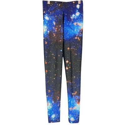 BLACKMILK Cosmic Blue Galaxy Rhinestone Leggings Size XS Made in Australia - Image 1 of 4