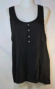 Bella D Woman's Sheer Tank Top Black Large - Picture 1 of 6