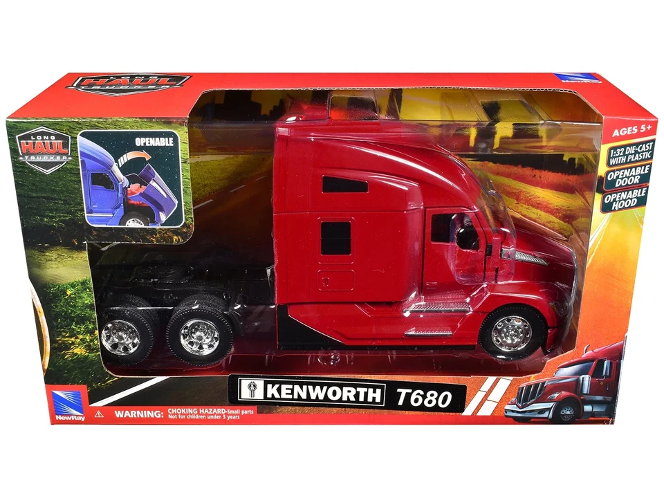 Kenworth T680 Truck Tractor Red "Long Haul Truckers" Series 1/32 Diecast Model b - Image 1 of 1