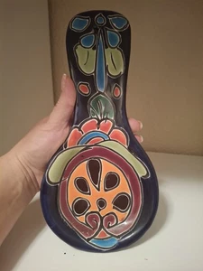 Talavera Folk Art Spoon Rest Holder - Picture 1 of 2