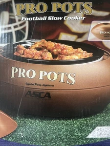 New Pro Pots Football Slow Cooker 1.5 Qts Dip Warmer FB-77 - Picture 1 of 6
