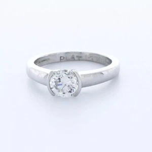 Solitaire Engagement Ring Platinum Classic 0.97 CT Round Lab-Grown Diamond D VS1 - Picture 1 of 20