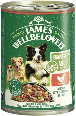 JAMES WELLBELOVED™ Hund Dose ohne Getreide Huhn Pastete 400g Hundefutter - Bild 1 von 4