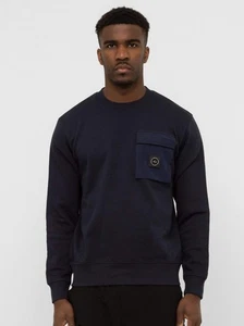 Marshall Artist Mens Navy Nevado Crew Neck Sweatshirt - Picture 1 of 7