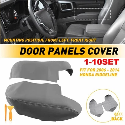 Leather Front RH LH Door Panel Armrest Cover Gray Fits 2006-2014 Honda Ridgeline - Image 1 of 4