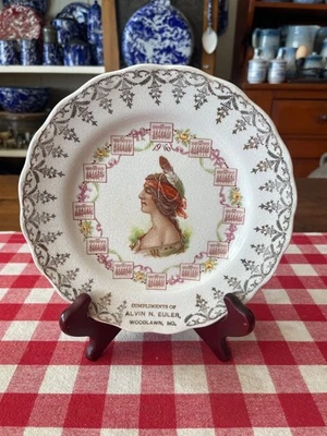 Placa de calendario antigua fechada 1916 de Woodlawn, Md. Foto 1 de 2