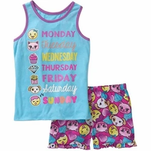B5 Komar Kids' Emoji PJ Tank and Shorts set XS 4-5 - Picture 1 of 1