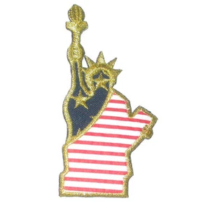Aplique con parche de hierro - Estatua patriótica de la libertad 4 3/4" de alto - Imagen 1 de 1