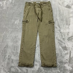 Vigoss Jeans Womens 28 Green Thompson Tomboy Ankle Cargo Stretch Denim Pockets - Picture 1 of 8
