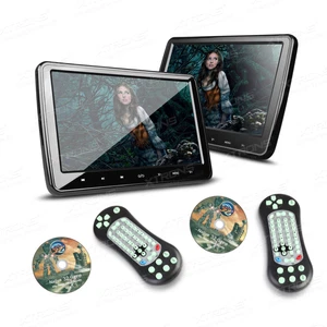 2x 10” Auto DVD CD Player Kopfstütze Headrest HD Digital Monitor Bildschirm HDMI - Bild 1 von 1
