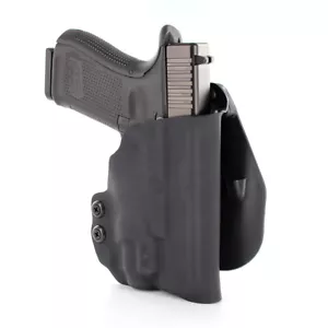 OWB KYDEX PADDLE HOLSTER for Hanguns with a OLIGHT BALDR MINI - MATTE BLACK - Picture 1 of 6