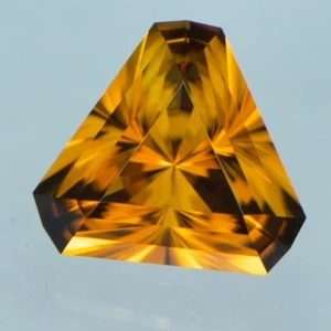 1.40ct Natural Zircon, Custom Cut ,Tanzania, 6.70mm, See Video - Picture 1 of 2