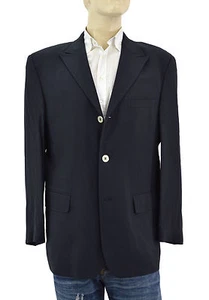 $895 VERSACE Blue Mens Blazer Jacket Sport Coat EU 52 US 42 - Imagen 1 de 6