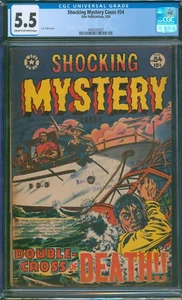 Shocking Mystery Cases #54 ⭐ CGC 5.5 ⭐ LB Cole Cover! Fumetto stella età dell'oro 1953 - Foto 1 di 2