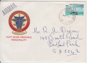 Stamp Cocos Island 1978 cover Hutt River Province Northampton Cinderella at back - Picture 1 of 2