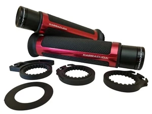 Honda CB500X Barracuda Red Racing Grips + Black B-Lux Bar Ends + HN1000 - Picture 1 of 3