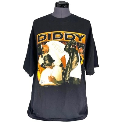 Camiseta de rap negra vintage P Diddy Bad Boy For Life 2002 Tour para hombre talla XL Foto 1 de 4