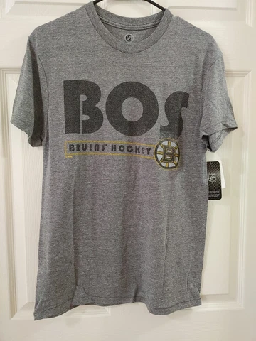 Boston Bruins T Shirt Men Small Adult Gray NHL Hockey Cover