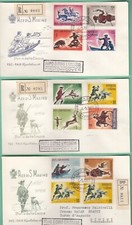 1961 FDC SAN MARINO CAPITOLIUM RACCOMANDATE CACCIA ANTICA 3 BUSTE VIAGGIATE VEDI